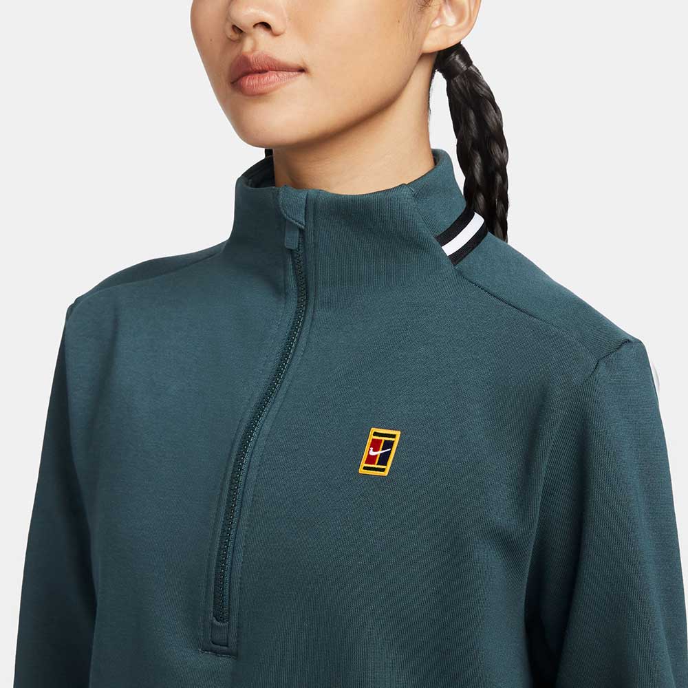 나이키 FB4152-328 우먼스 나이키코트 드라이 핏 플리스 헤리티지 탑