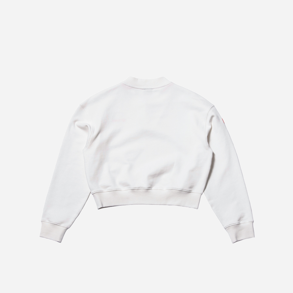 요넥스 245TL006F 우먼스 크롭 맨투맨 화이트