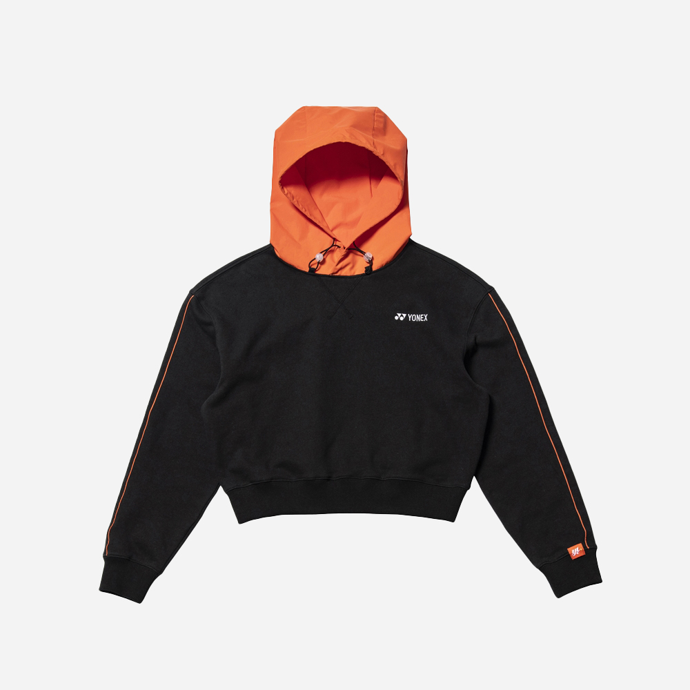 요넥스 245TL007F 우먼스 크롭 후디 블랙