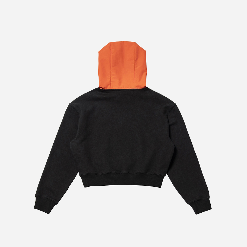 요넥스 245TL007F 우먼스 크롭 후디 블랙