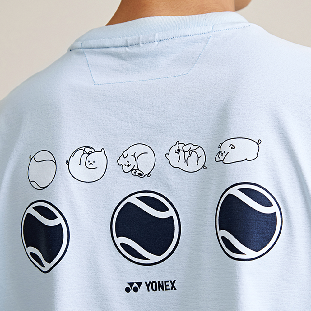 요넥스 245TS021U 테니스컬렉션 Vol.3 그래픽 테니스 퍼피 티셔츠 펄 블루