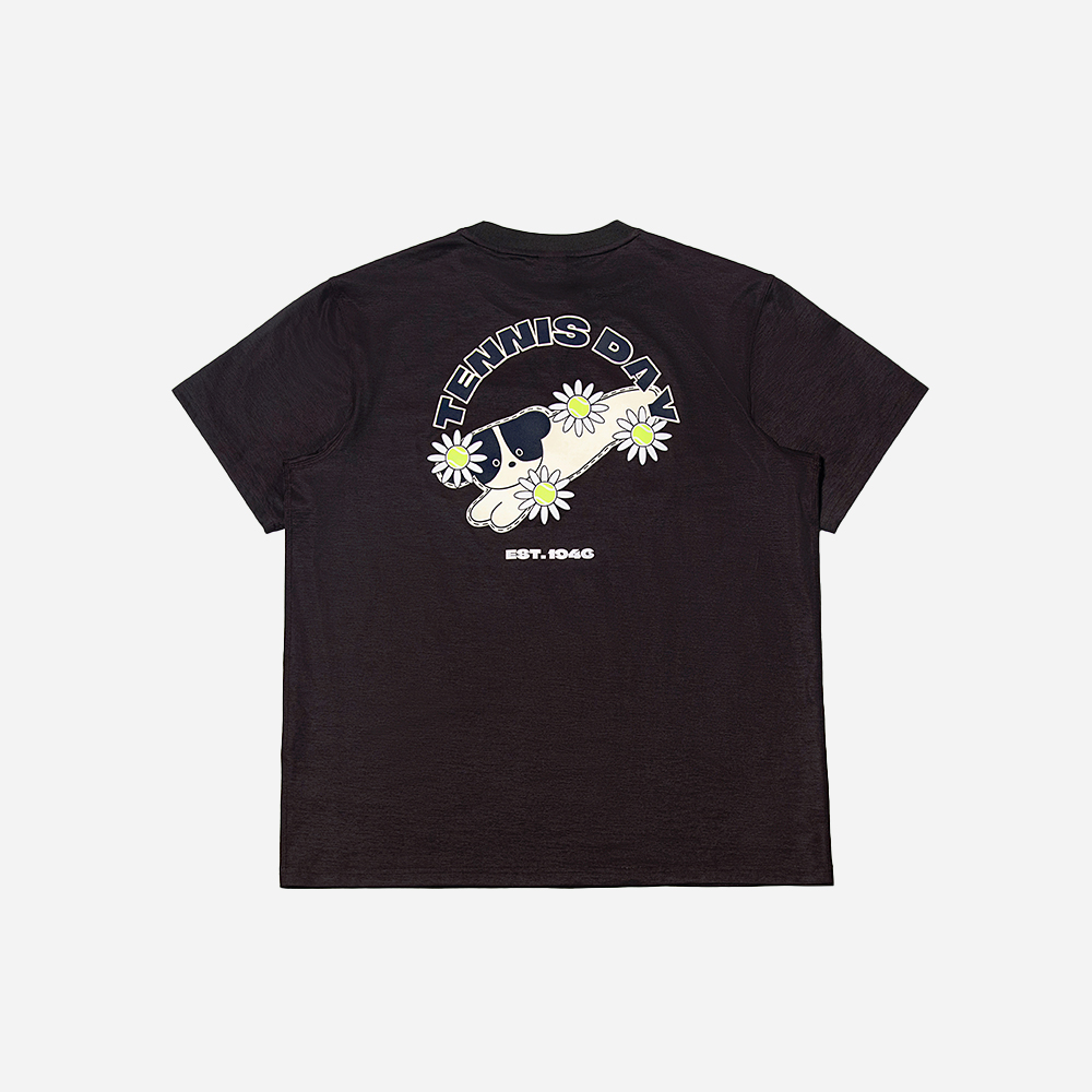 요넥스 245TS022U 테니스컬렉션 Vol.3 그래픽 테니스 퍼피 티셔츠 다크브라운