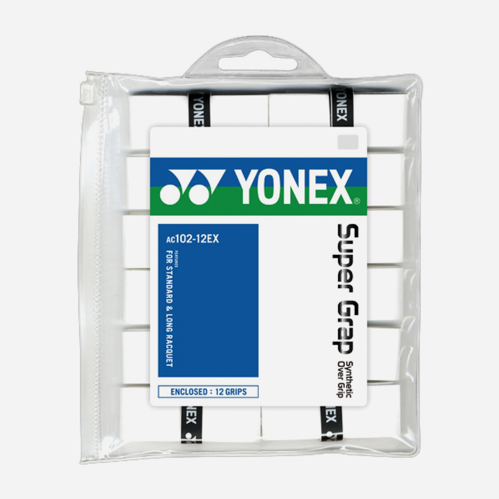 요넥스 102EX 슈퍼그랩 오버그립 12PK 화이트