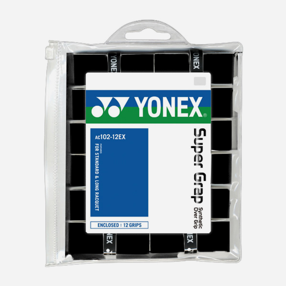 요넥스 102EX 슈퍼그랩 오버그립 12PK 블랙