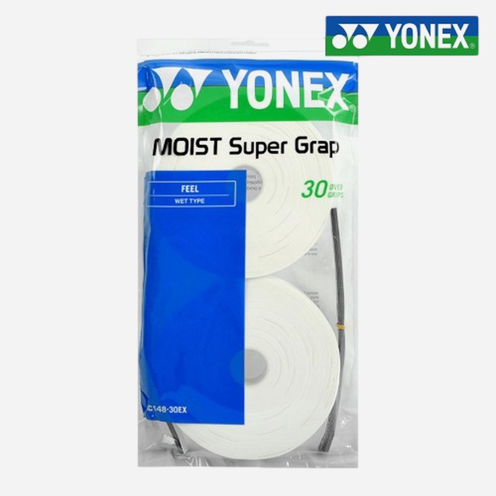 요넥스 AC148EX 모이스트 슈퍼그립 30PK 화이트
